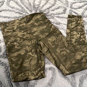 Spanx Camo Faux Leather Leggings